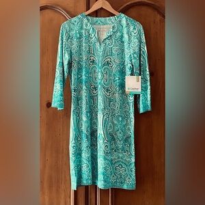 NWT Coolibar Oceanside Tunic Dress Small UPF 50+ Lightweight Cotton Blend
